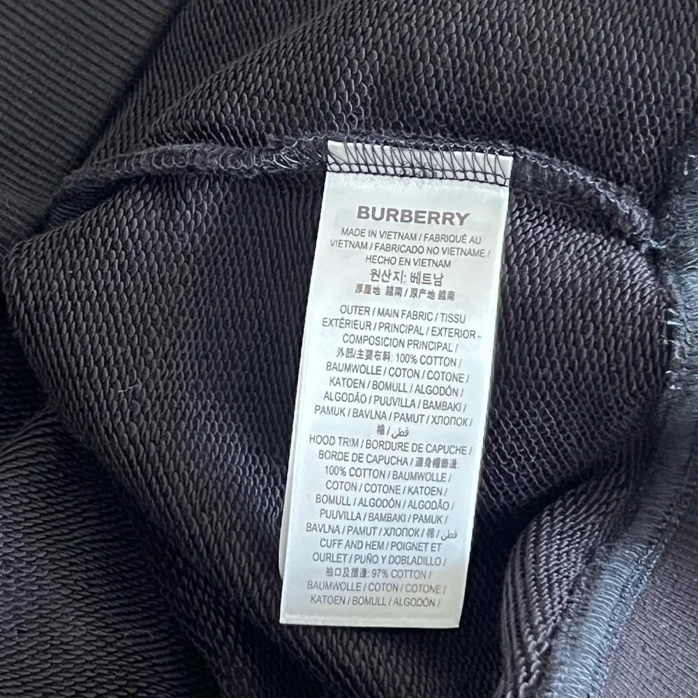 Burberry Crop Hoodie in Black - Picture 6 of 8